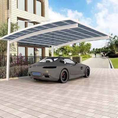 DIY Polycarbonate Awning Aluminium Frame Carport met Polycarbonate dak voor voertuigbescherming