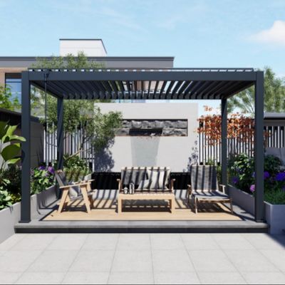 Goede prijs. Elektrische en handmatige lichtgewicht Durbale Aluminium Pergola voor buiten vrije tijd online