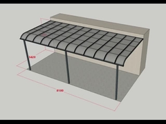 Aanpassing van aluminium steun luifel met polycarbonaat plaat daken fabriek uit China