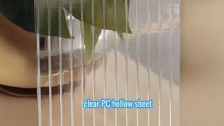 Holle plaat van helder polycarbonaat