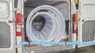 rollen holle plaat van polycarbonaat