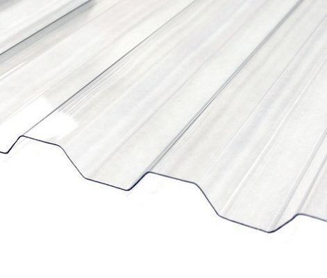 Goede prijs. UV-bescherming 50um 0,8 mm polycarbonaat doorzichtig gegolfd golvend dakplaat online