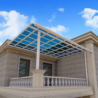 Duurzaam wit aluminium steun polycarbonaat dakdak met hoge slagweerstand