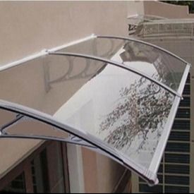 1000 mm Plastic Bracket Clear Solid Polycarbonate Window Awning Anti UV bescherming