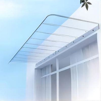 Onzichtbaar polycarbonaat raam luifel Onzichtbaar DIY PC luifel Transparent Duurzaam ontwerp