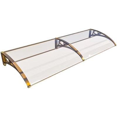 Makkelijke montage Stil zonnescherm PC Solid Sheet Canopy Awning Met Aluminium Frame geluidsreductie