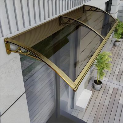 Moderne verstelbare DIY Aluminium beugel PC-plaat Canopy regen en zonnescherming