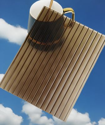 Goede prijs. Fabrieksprijs 6mm 4 * 8ft Bronzen Polycarbonate Hollow Sheet met B1 Brand Rating online