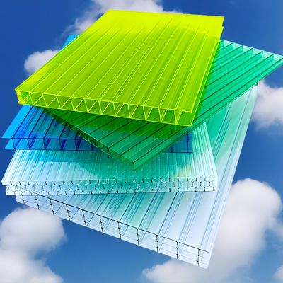 3 Wand 4 Wand Twin Wall Honeycomb Hollow Polycarbonate Sheets voor het dak Wandpaneel Canopy