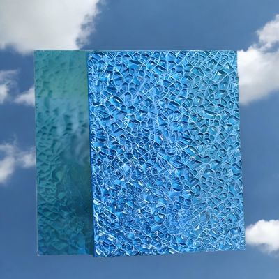 Anti-UV 250 X Glas Impact Resistance Diamant Gedrukt Polycarbonaat Plaat 80% Lichttransmissie