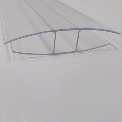 Duidelijke aanpasbare plastic H-vormprofielen voor holle polycarbonaatplaten van 4 mm tot 16 mm
