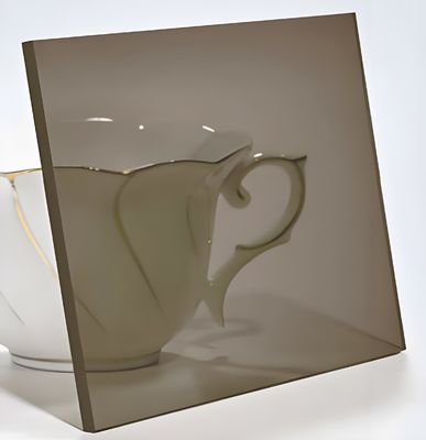Goede prijs. 3 mm Bruin 4 * 8 voet Solid Polycarbonate Plaat Anti Impact Eenzijdige UV-bescherming online