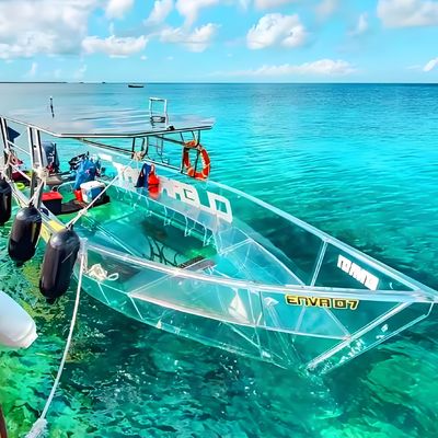 Goede prijs. Hoge lichttransmissie helder polycarbonaat boot en kristal bank voor een unieke tour ervaring online